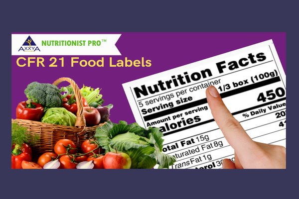 CFR 21 Food Labels
